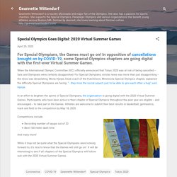 Special Olympics Goes Digital: 2020 Virtual Summer Games
