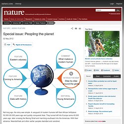 Special issue: Peopling the planet