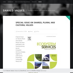 Special Issue on Shared, Plural and Cultural Values – Shared values