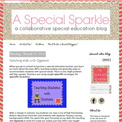 A Special Sparkle: Teaching Kids with Dyslexia