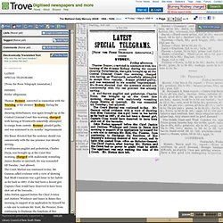 01 Mar 1895 - LATEST SPECIAL TELEGRAMS. SYDNEY. Friday afternoon.