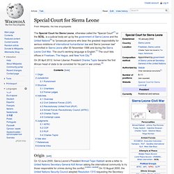 SCSL Wiki Summary