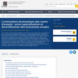 L’orientation économique des zones d’emploi : entre spécialisation et diversification des économies locales - Insee Première - 1814