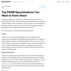 Top PGDM Specialisations You Need to Know About