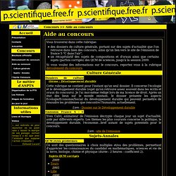 Aide au concours d'Agent Spécialisé de la Police Technique et Scientifique (ASPTS) - p.scientifique.free.fr