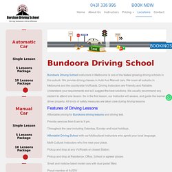 Driving Test Instructors in Bundoora provide driving lessons and take you for your drive test with Pass guarantee deal. Call 0431 336 996 for your bookings