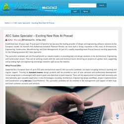 AEC Sales Specialist – Exciting New Role At Procad