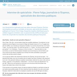 Interview de spécialiste : Pierre Falga, journaliste à l’Express, spécialiste des données publiques
