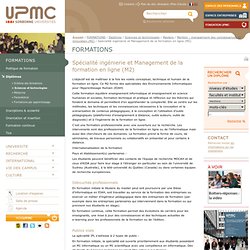 Ingénierie de la formation en ligne - UPMC - Paris
