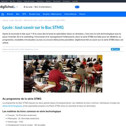 Bac STMG : matières et spécialités, évaluations, débouchés