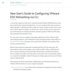 New User’s Guide to Configuring VMware ESX Networking via CLI