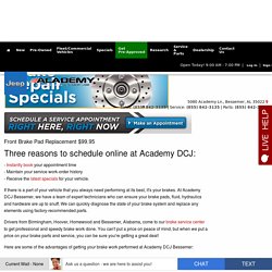 Brake Repair Services in Tuscaloosa - Academy CDJR