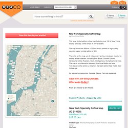 New York Specialty Coffee Map by Blue Crow Media - Maps on The Bazaar