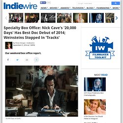 Specialty Box Office: Nick Cave's '20,000 Days' Has Best