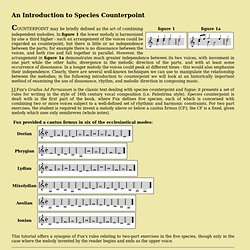 Species Counterpoint