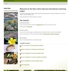GB non-native species secretariat eLearning