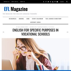 English for Specific Purposes in Vocational Schools