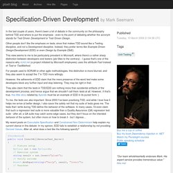 Specification-Driven Development