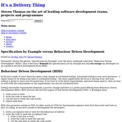 Specification by Example versus Behaviour Driven Development