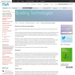Building technologies: Precast concrete pavement lights