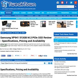 Samsung XP941 512GB M.2 PCIe SSD Review - Specifications, Pricing and Availability