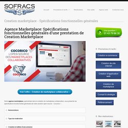 Agence marketplace SOFRACS - Spécifications fonctionnelles