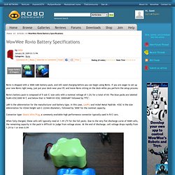 WowWee Rovio Battery Specifications: RoboCommunity