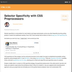 Selector Specificity with CSS Preprocessors