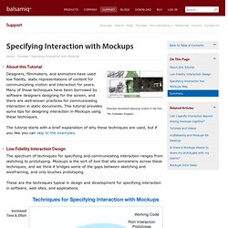 Specifying Interaction with Mockups