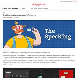 SpecKing – making design specs in Photoshop