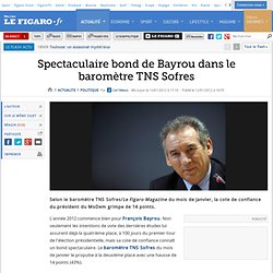 Politique : Spectaculaire bond de Bayrou dans le baromètre TNS Sofres