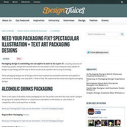 Spectacular Illustration + Text Art Packaging Designs