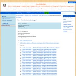 Italy – What Spectacular Landscapes! – CLIL EXCELLENCE