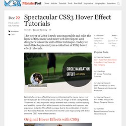 Spectacular CSS3 Hover Effect Tutorials
