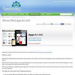 iPhone/iPad Apps for AAC