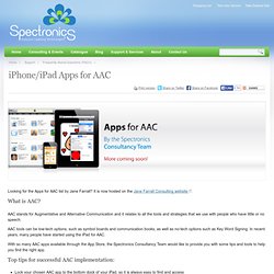iPhone/iPad Apps for AAC