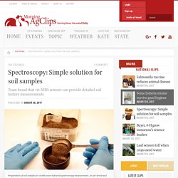 Spectroscopy: Simple solution for soil samples