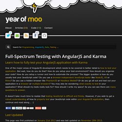 Full-Spectrum Testing with AngularJS and Karma