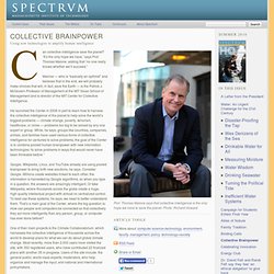 Spectrum » Summer 2010 » Collective Brainpower