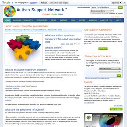 What are autism spectrum disorders: FAQs and information
