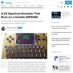 A ZX Spectrum Emulator That Runs on a Humble ESP8266