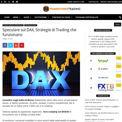 Speculare sul DAX, Strategie di Trading che funzionano