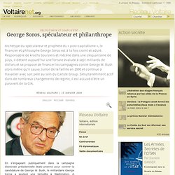 George Soros, spéculateur et philanthrope