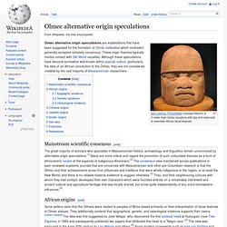 Olmec alternative origin speculations
