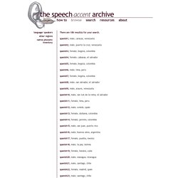 speech accent archive: browse