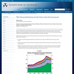 RBA Edley Financial System in Post-crisis Environment
