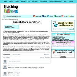 Speech Mark Sandwich