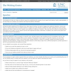 Speeches - The Writing Center