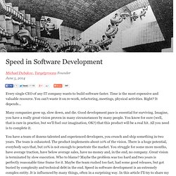 Speed in Software Development