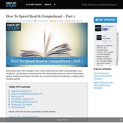 How To Speed Read & Comprehend - Part 1